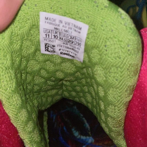 Size 11 Reebok Pump Omni Zone 2x Jurassic Park Dinophosaurus 2021- no box - Picture 4 of 6